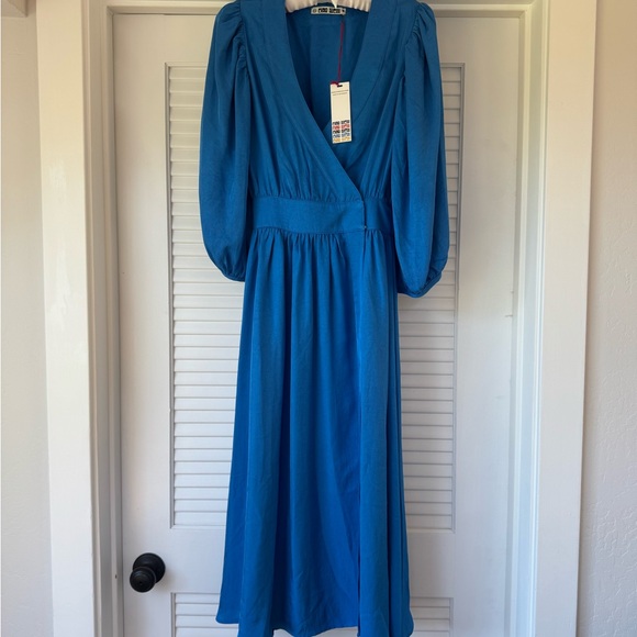 Ciao Lucia Vibrant Blue Long Sleeve Dress - Picture 1 of 4